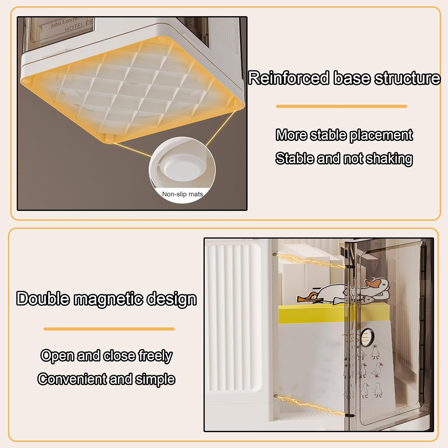 Square Rotating Bookshelf Tower, 360 Spinning Display Corner Bookcase, Modern 2/3/4-Tier Revolving Storage Shelf, Freestanding Organizer for Narrow Space(108cm/42.5in)