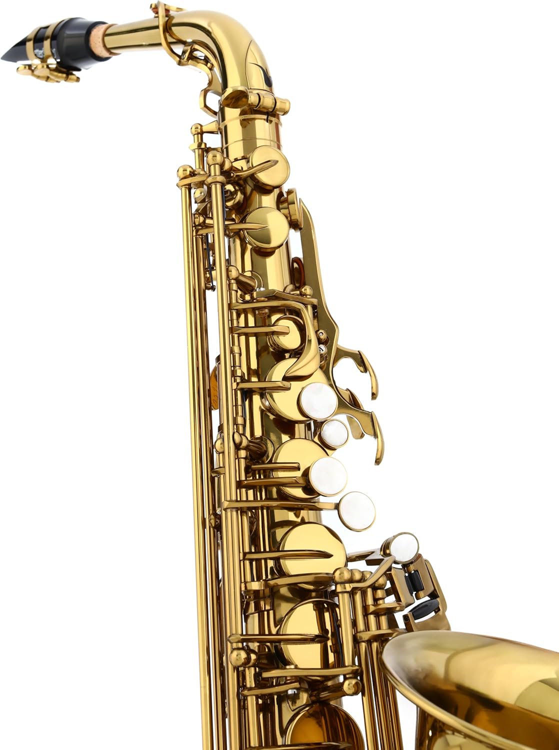 BetterSax Classic Alto Saxophone - Professional-Grade Instrument with Dark Gold Lacquer Finish - Complete Kit for Beginners and Pros - Includes Mouthpiece, Neckstrap, and Durable Case
