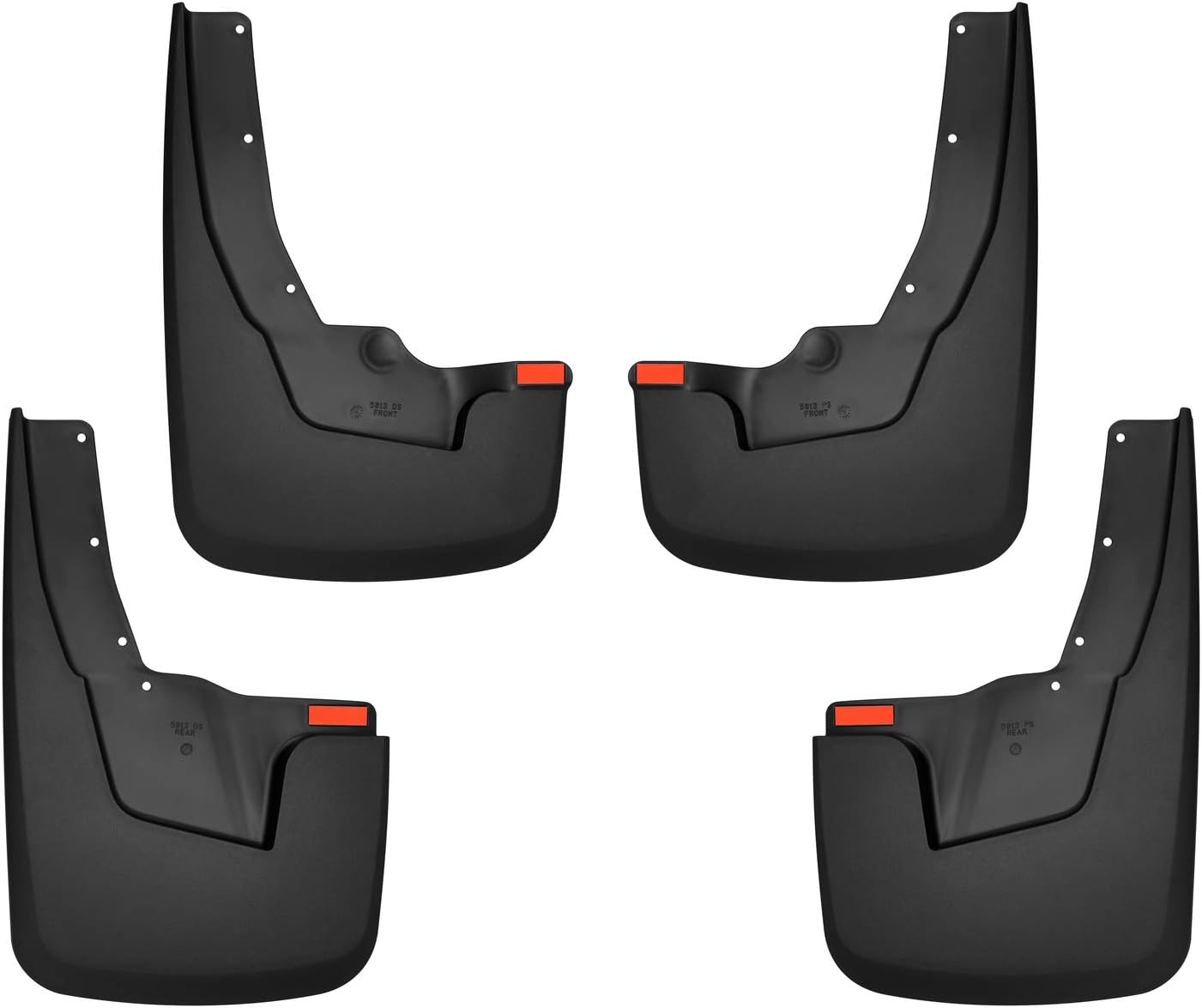 Husky Liners — Front & Rear Mud Guards | Fits 2019-2024 Ram 1500 (New Body Style) w/OEM Fender Flares - Black, 4 Pc | 58136