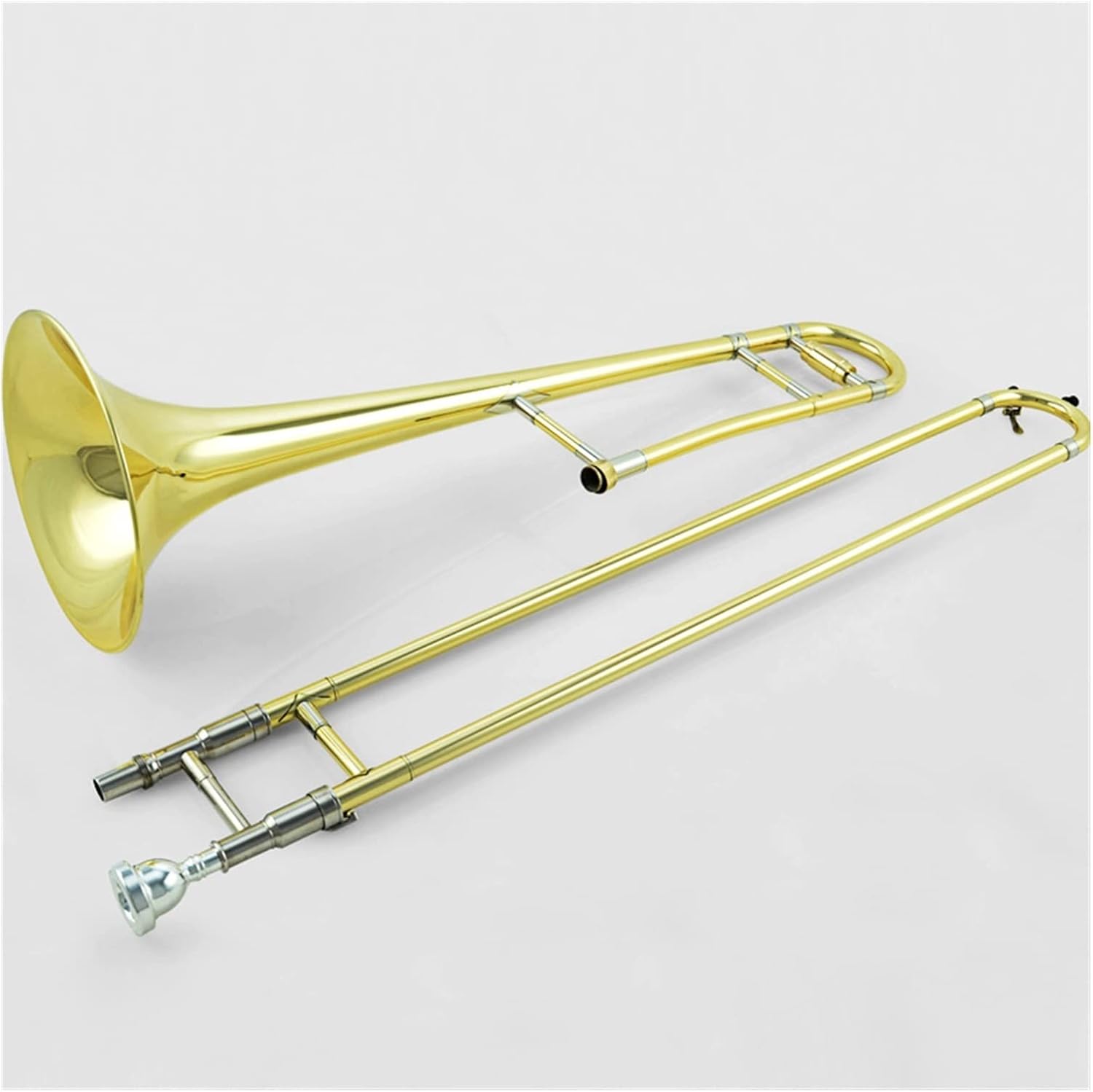 FLFL Student Trombone Alto B Flat Lacquered Gold Trombone for Students and Beginners