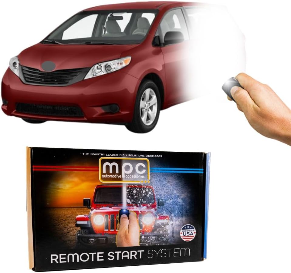 MPC Remote Start Kit Compatible with Toyota Sienna 2011-2014 || Push Lock 3X to Start || Plug-in T-Harness || USA Tech Support