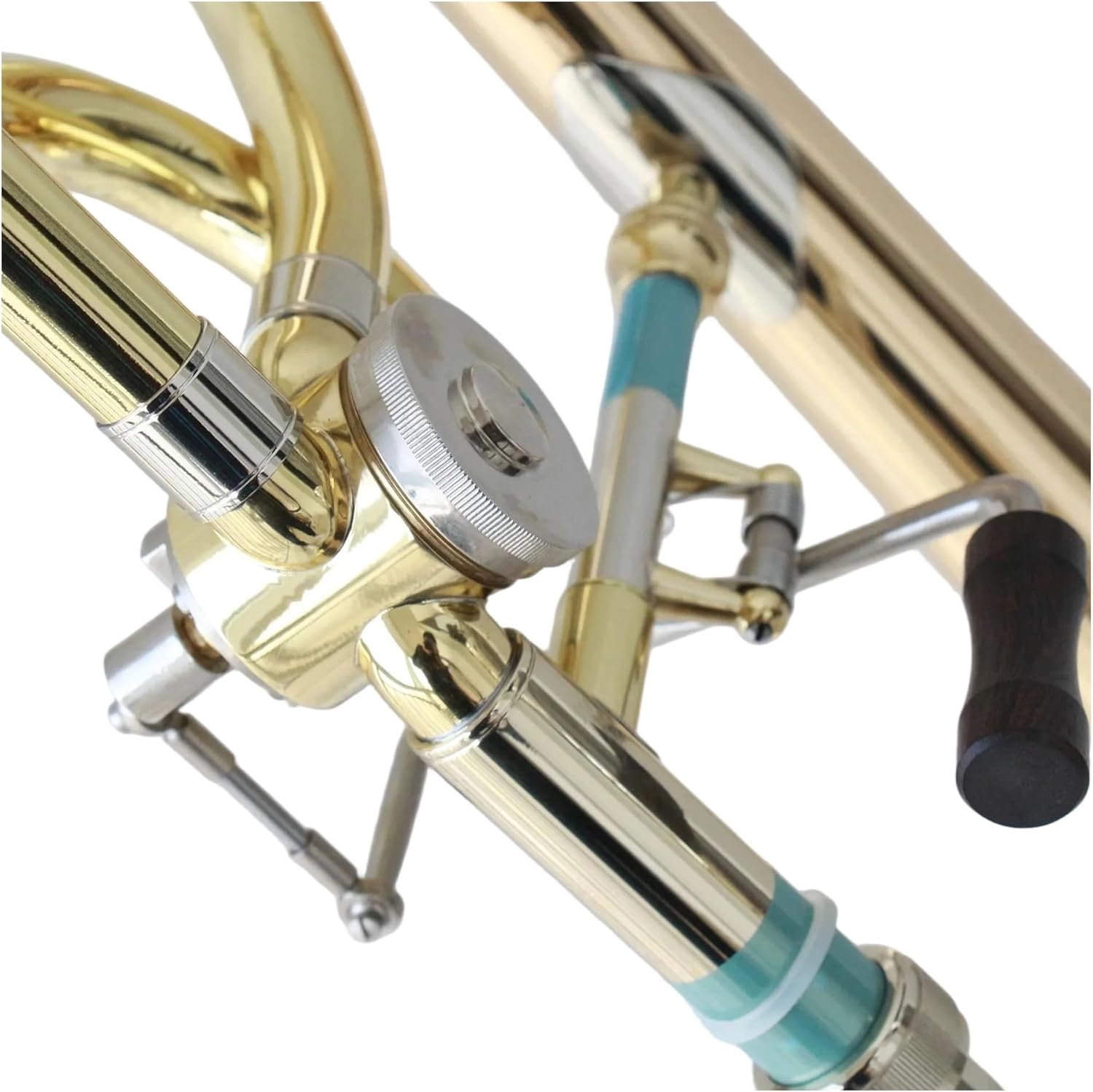 Adult Trombone Instrument Gold Lacquer Tenor Trombone Brass Trumpet Cupronickel Slide Bb/F Tuning Instrument