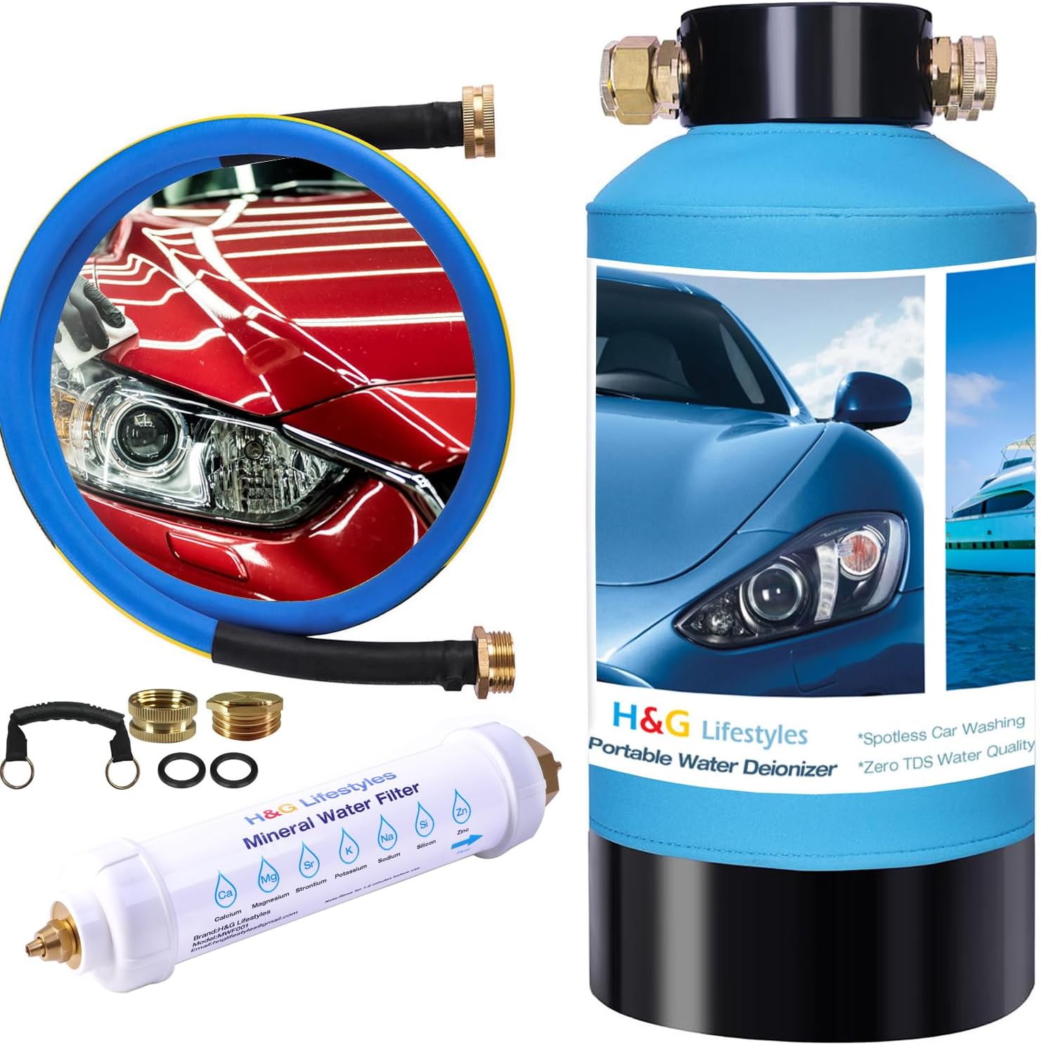 H&G lifestyles Water Deionizer for Car Washing Mineral Water Filter for RO Water System Remineralization Water Filtration System
