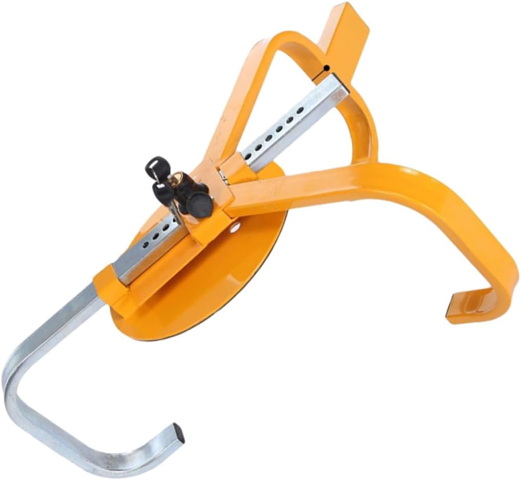 Heavy-Duty Car Wheel Lock with Anti-Theft Tire Chock for Vehicle Security Tri-Fork Parking Lock for Cars Suvs Trucks Yellow