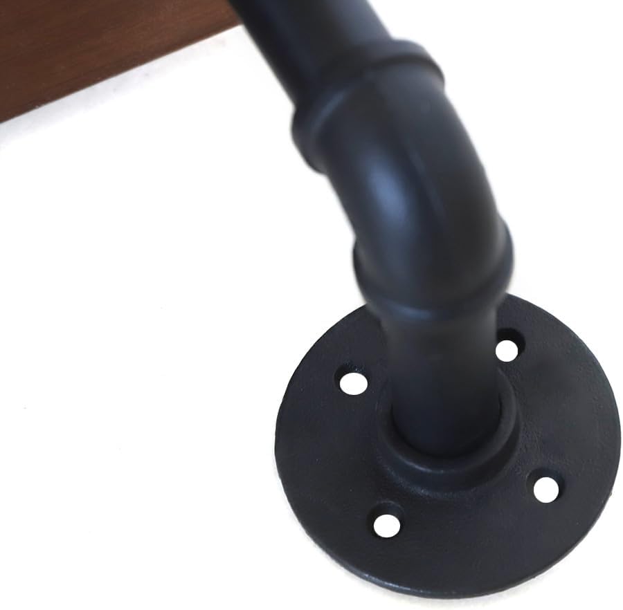 6-Tier Floating Shelves for Wall,Industrial Floating Shelves,Wall Mount Iron Pipe Shelves for Living Room, Bedroom,Bathroom,Office