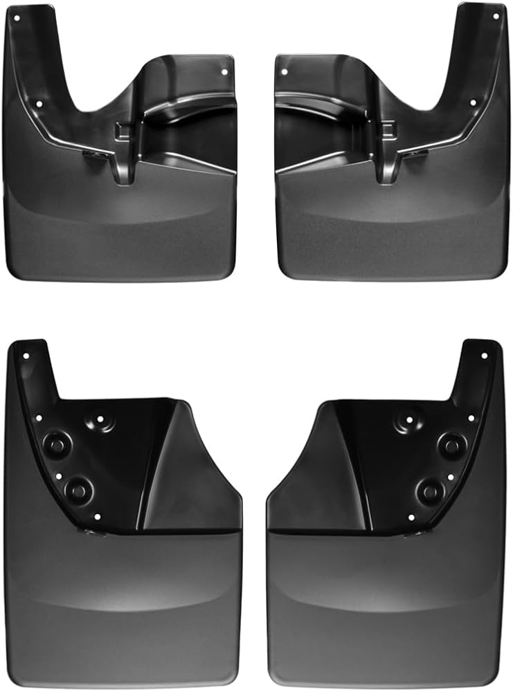 WeatherTech Custom No Drill Splash Guard MudFlaps for Toyota Tundra, Front & Rear Set (110034-120045), Black