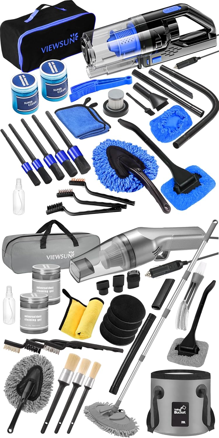 Viewsun 38 Car Cleaning Kit,Complete Auto Accessories for Men, Women