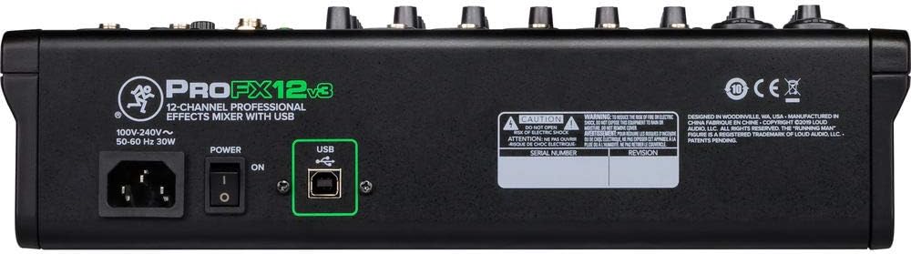 Mackie ProFX12v3 12-Channel Sound Reinforcement Mixer with Built-In FX, Gator Cases G-MIXERBAG-1515 Mixer Bag & Stereo Cable 10ft Bundle