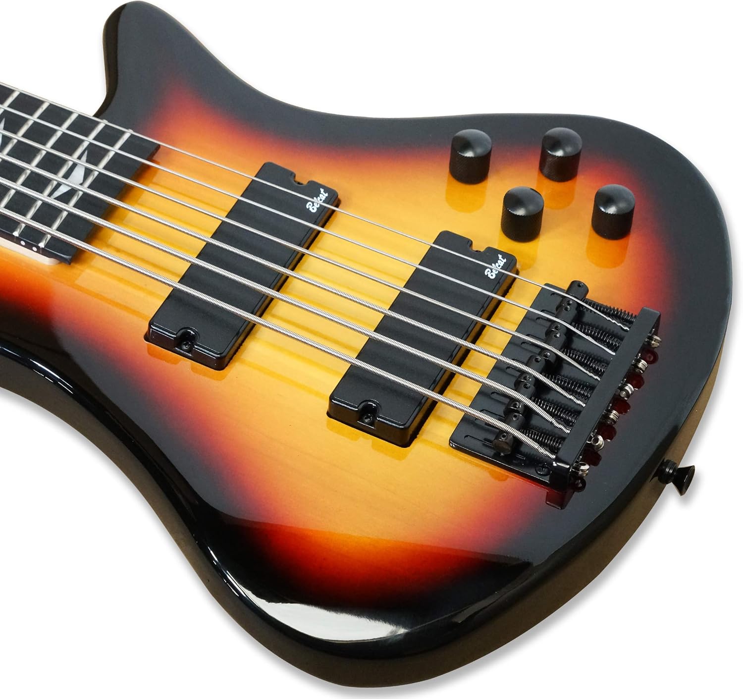 TARIO 6 String Electric Bass Bolt_On Maple Neck,Poplar Body Sunburst