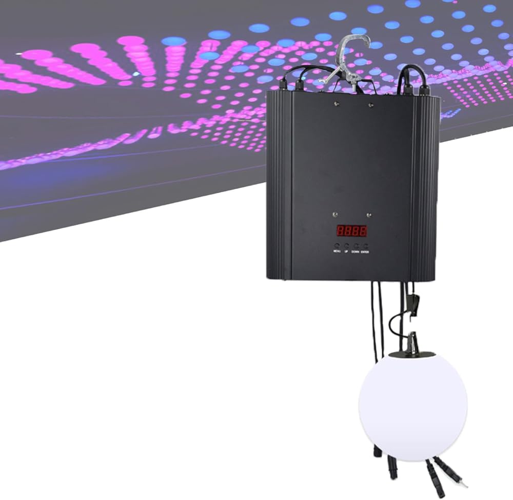 LED Stage Lifting Ball,Color Dynamic Stage Suspension Ball,Up and Down Wave Effect,8-Channel Matrix Ball,for KTV,Banquet Hall,3m