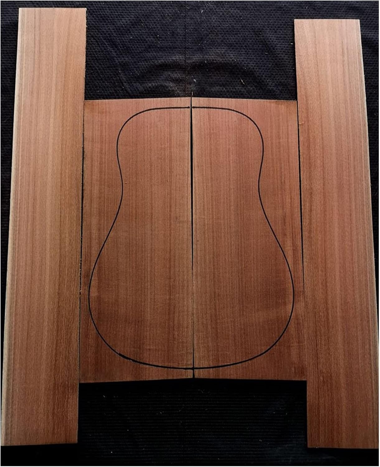 Black Walnut Ebony Guitar Full Veneer Back Side Guitar Production Material DIY Guitar Kit (Color : 5)