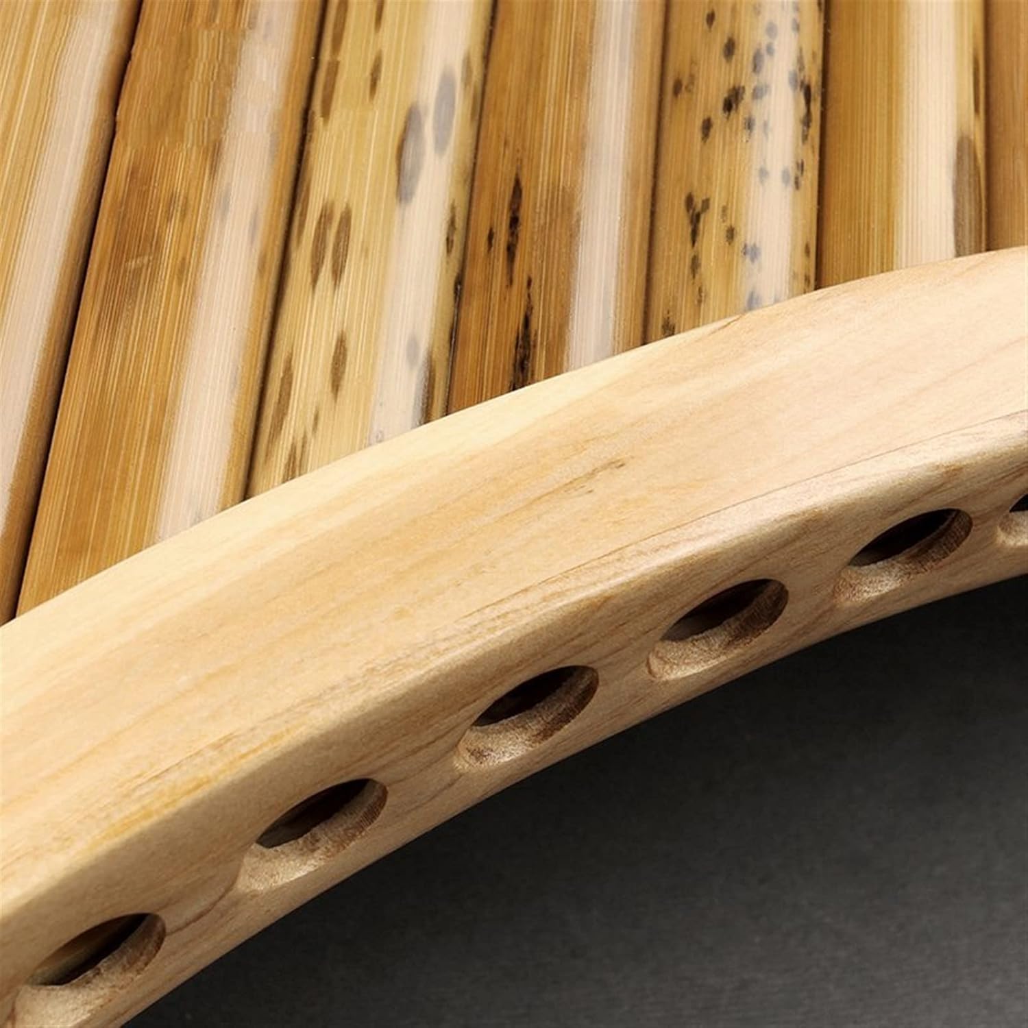 25 Pipes Pan Flute Instrument Bamboo Pan Flute Panpipes C Key Handmade Woodwind Instrument in C Key (Color : Right)