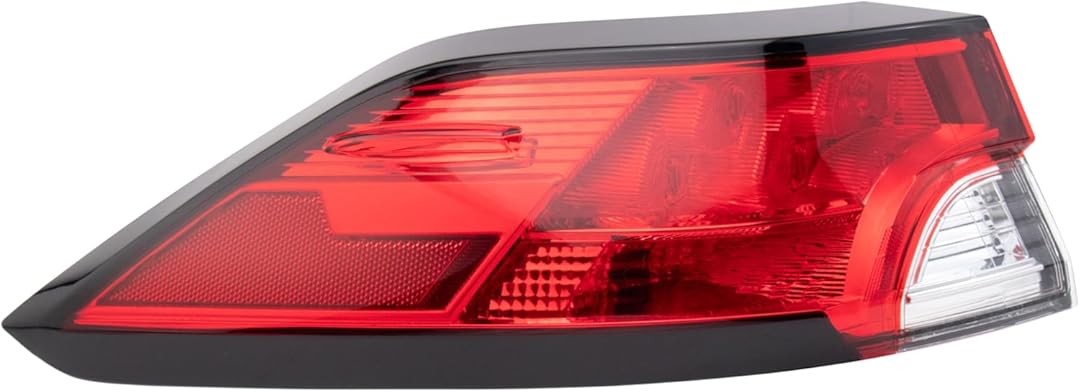 TRQ Driver Side Outer Tail Light Assembly Halogen Compatible with 2022 Toyota Corolla Cross L LE TO2804163