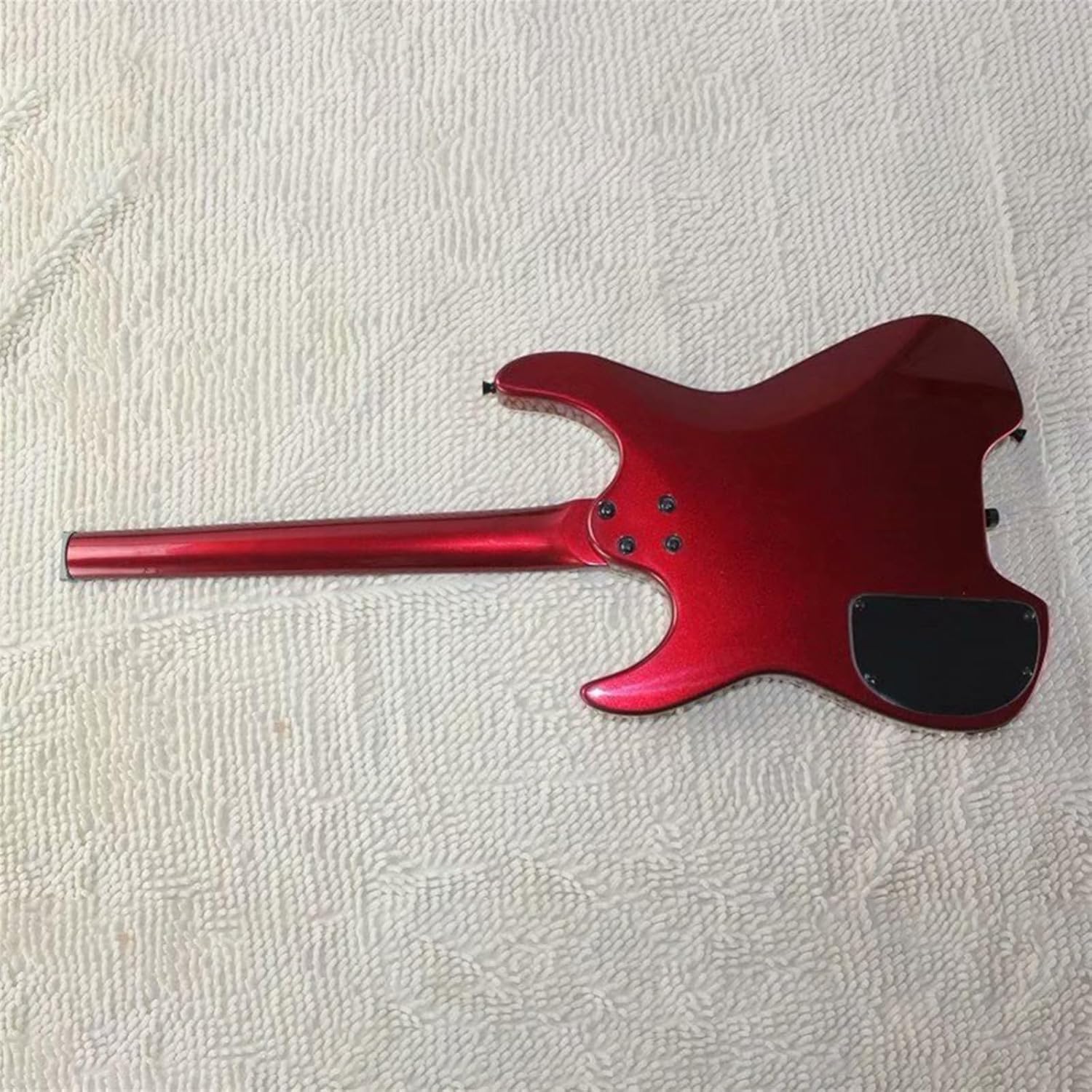 VENEKA Headless Electric Guitar 39 Inches Red Headless Electric Guitar with Rosewood Fretboard 24 Frets