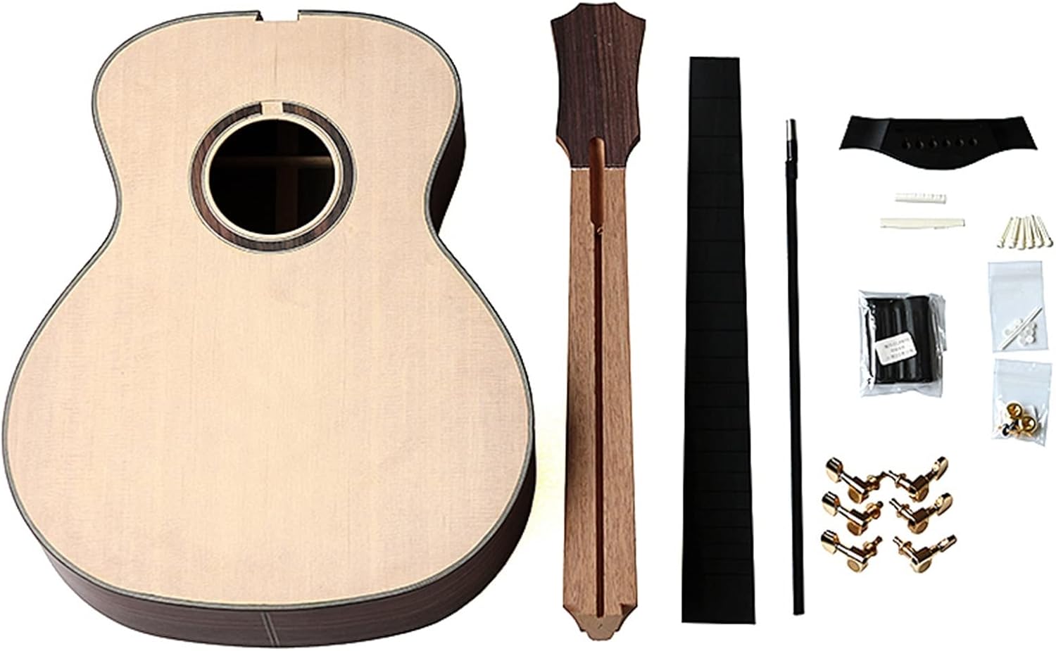Rosewood Folk Guitar Full Single Finished Barrel Combination Rosewood Back Side Spruce Veneer DIY Guitar Material Unfinished Guitar Body