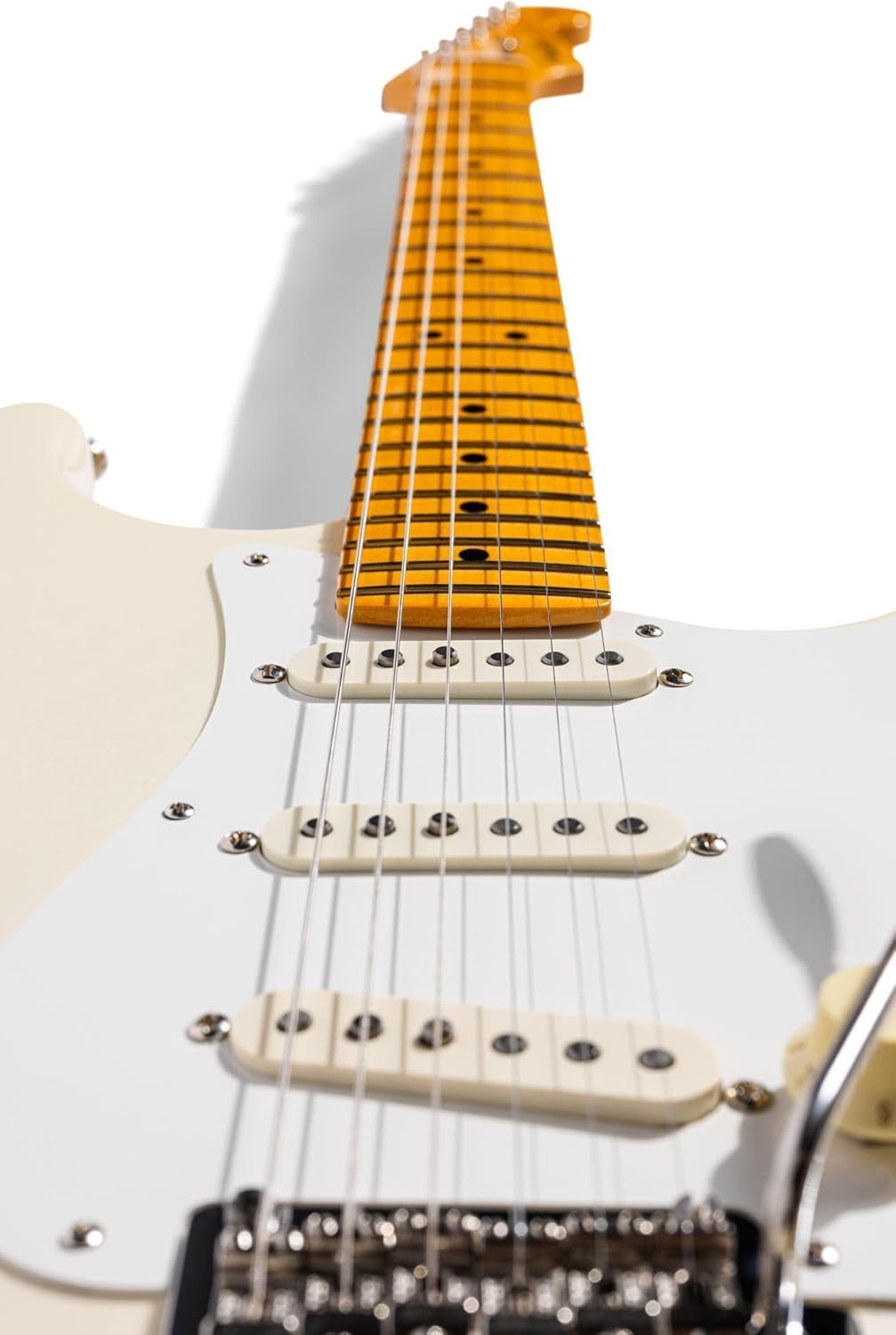 Fender Lincoln Brewster Stratocaster Electric Guitar - Olympic Pearl with Maple Fingerboard