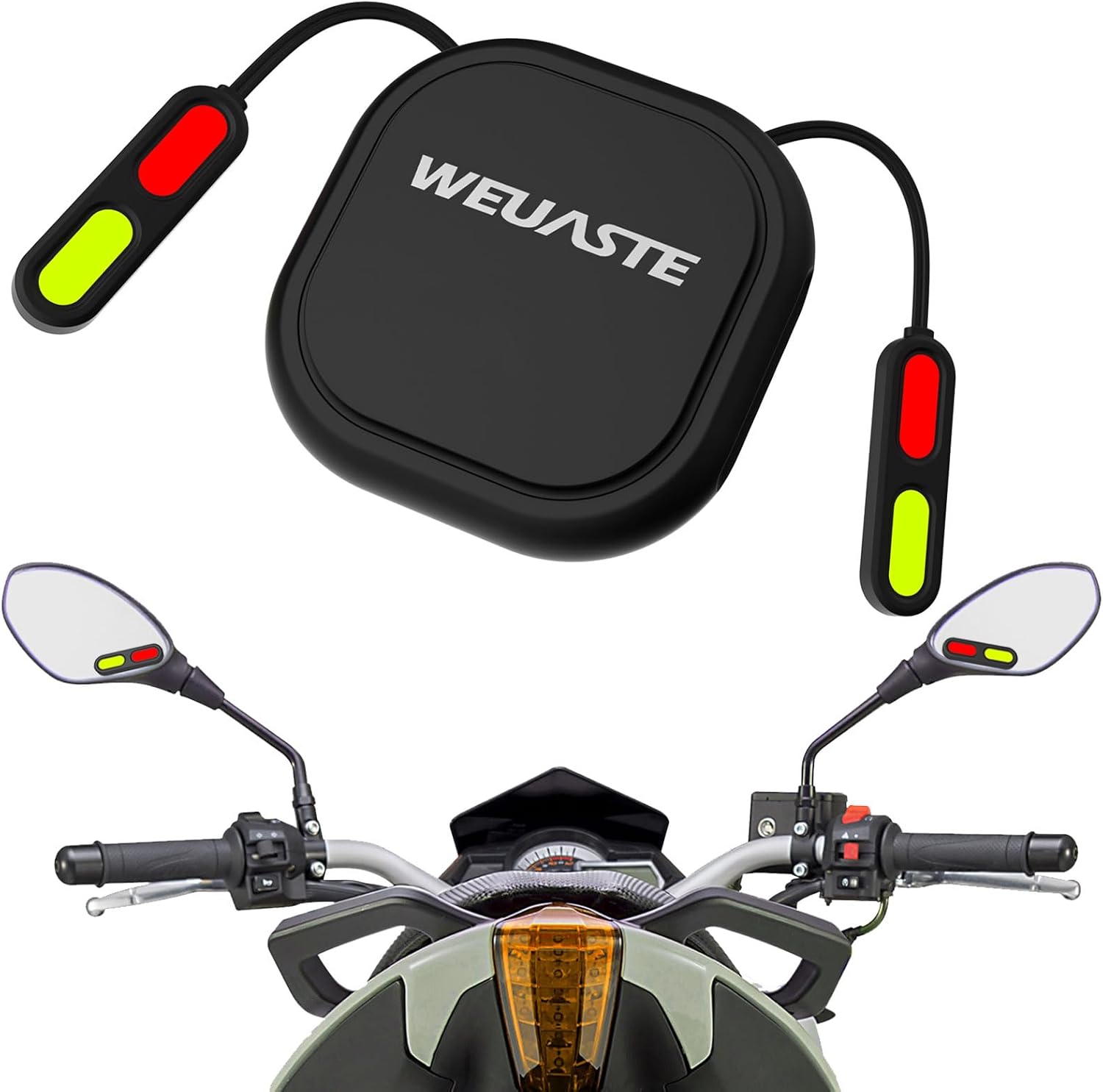 Radar Detector for Motorcycle BSD Blind Spot Detection System with Indicators Alert,24GHz Millimeter Wave Sensor,Detect Hazards from Side & Rear Line for Motorcycle Bicycle E-Bike
