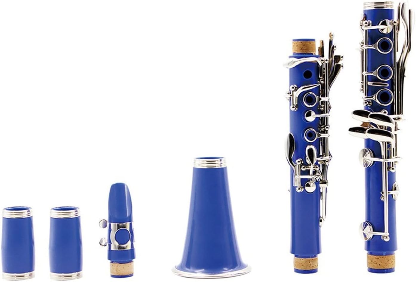 17-Key Clarinet Bb Tone Sky Blue Bakelite Tenor Clarinet with Cleaning Cloth Case Gloves Reeds Woodwind Instrument Accessories Professional Clarinet