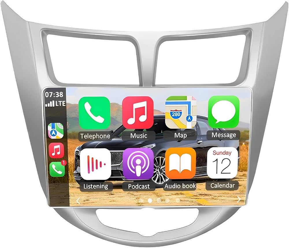 9 inch Car Stereo Radio for Hyundai Accent 2010-2016/REIAN 2010-2012/VERNA 2014, Android 13 Car Stereo Radio w/CarPlay &Android Auto Radio, Support WiFi GPS Bluetooth AHD Backup Camera - 2+32G