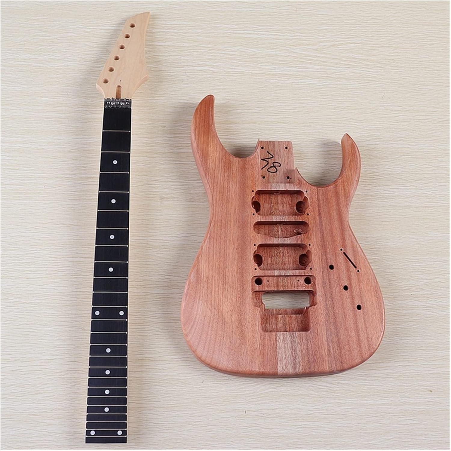 DIY Electric Guitar Kit Electric Guitar Kit 6 Strings Maple Neck Replacement Mahogany Guitar Body Rosewood Fretboard