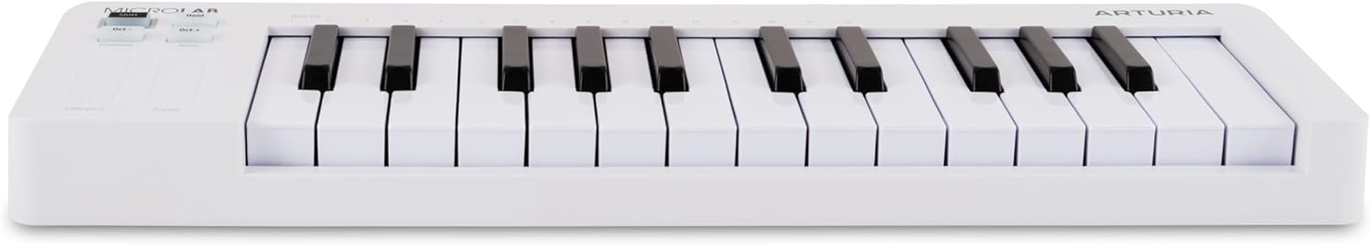 Arturia MicroLab Mk3 - Universal MIDI Controller for Music Production - White