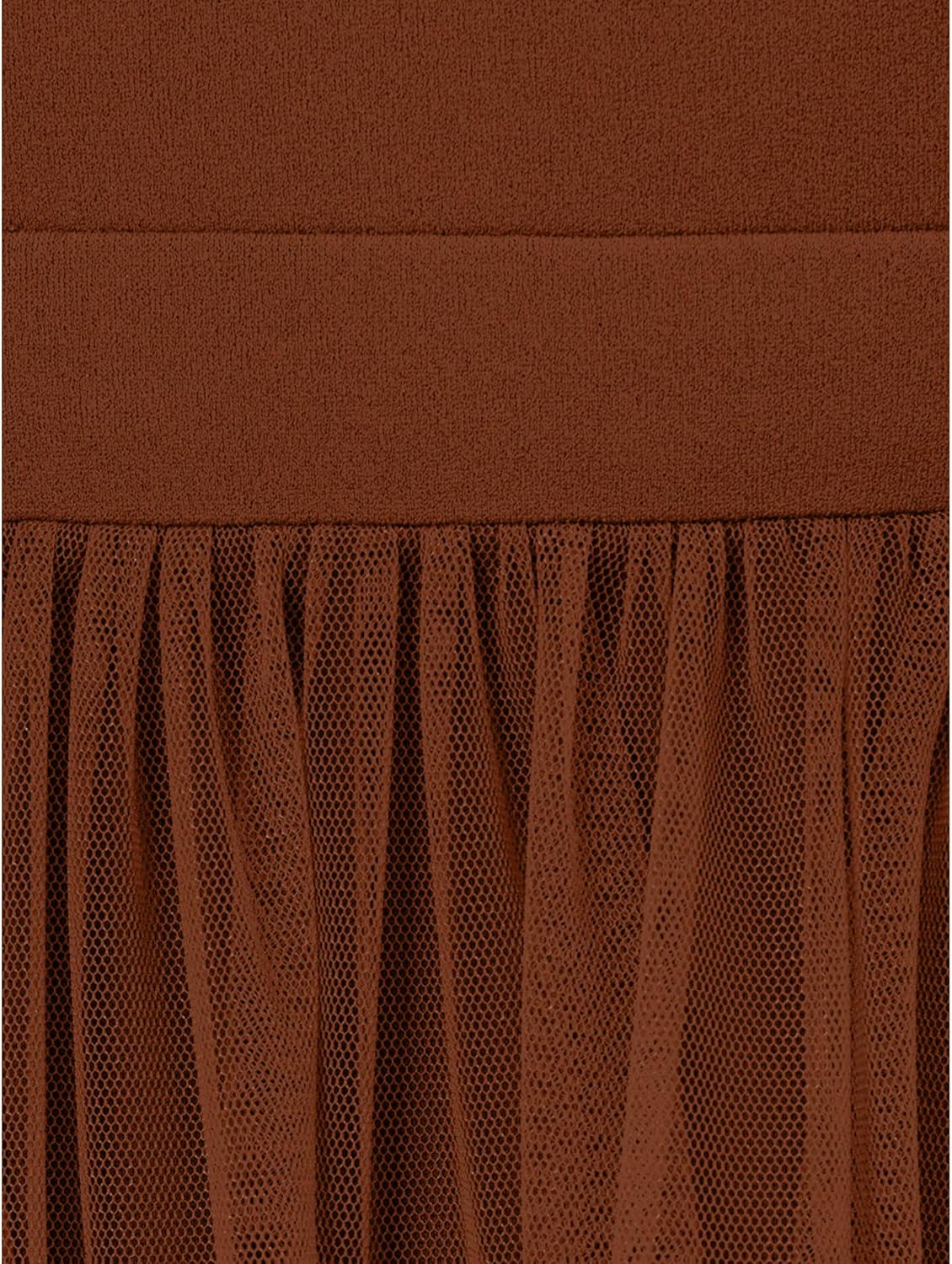 Adrianna Papell Womens Knit and Mesh Midi Dress