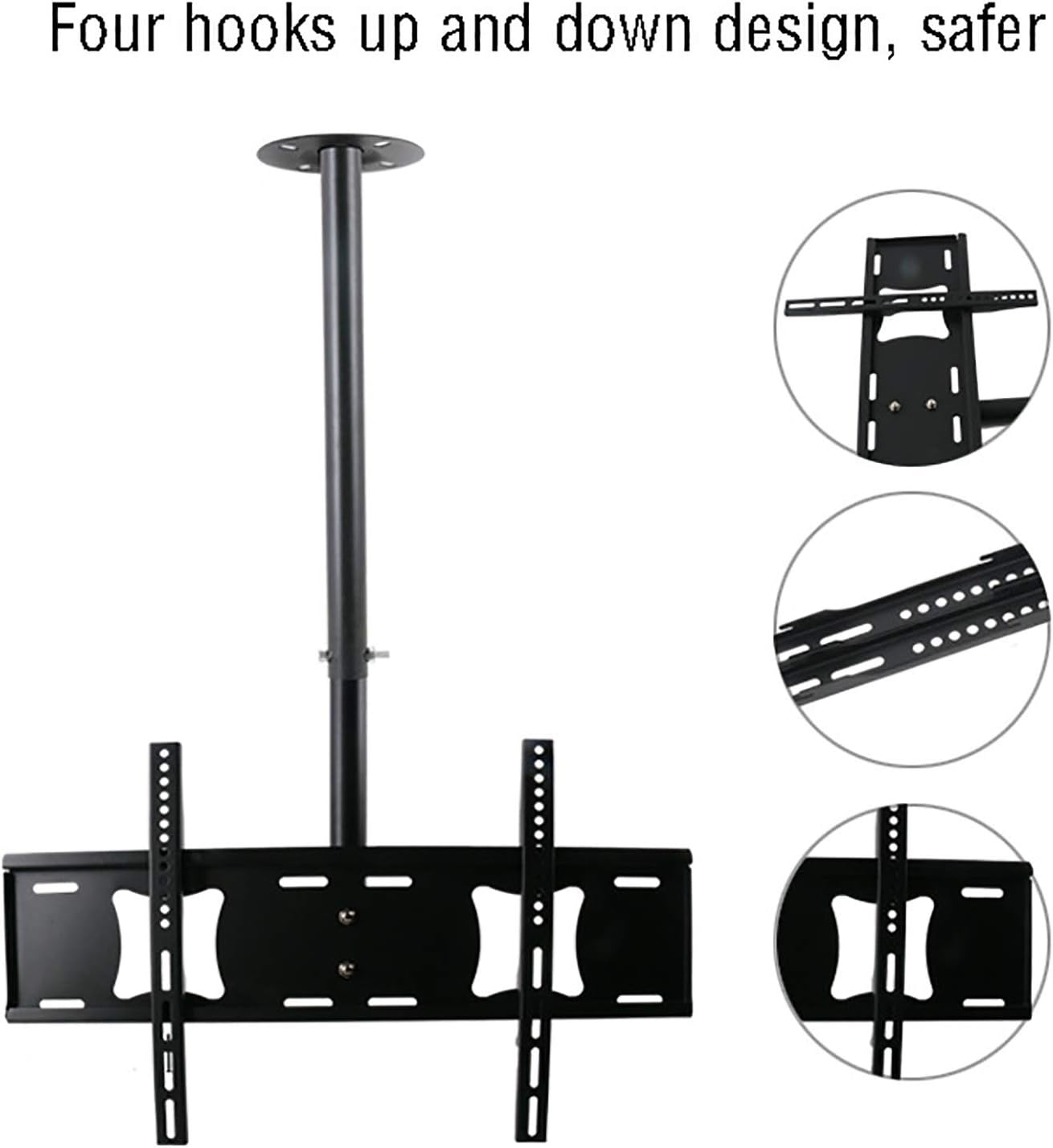 TV Stand Tv Wall Mount Adjustable TV Ceiling Mount, Fits 32-75 Inch Flat Panel Televisions, Up to 720x430mm, Full Motion 360° Rotation TV Bracket,