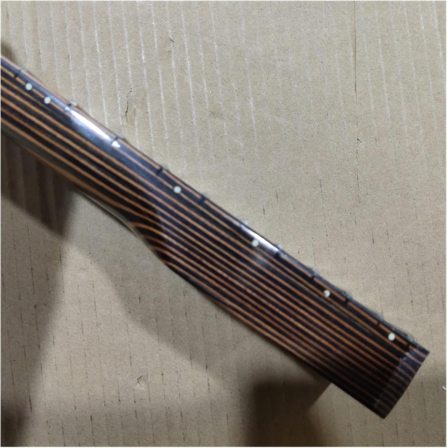 Zebra Wood Electric Guitar Neck Replacement 21 Frets and Tuners Peg Guitar ​Neck Replacement