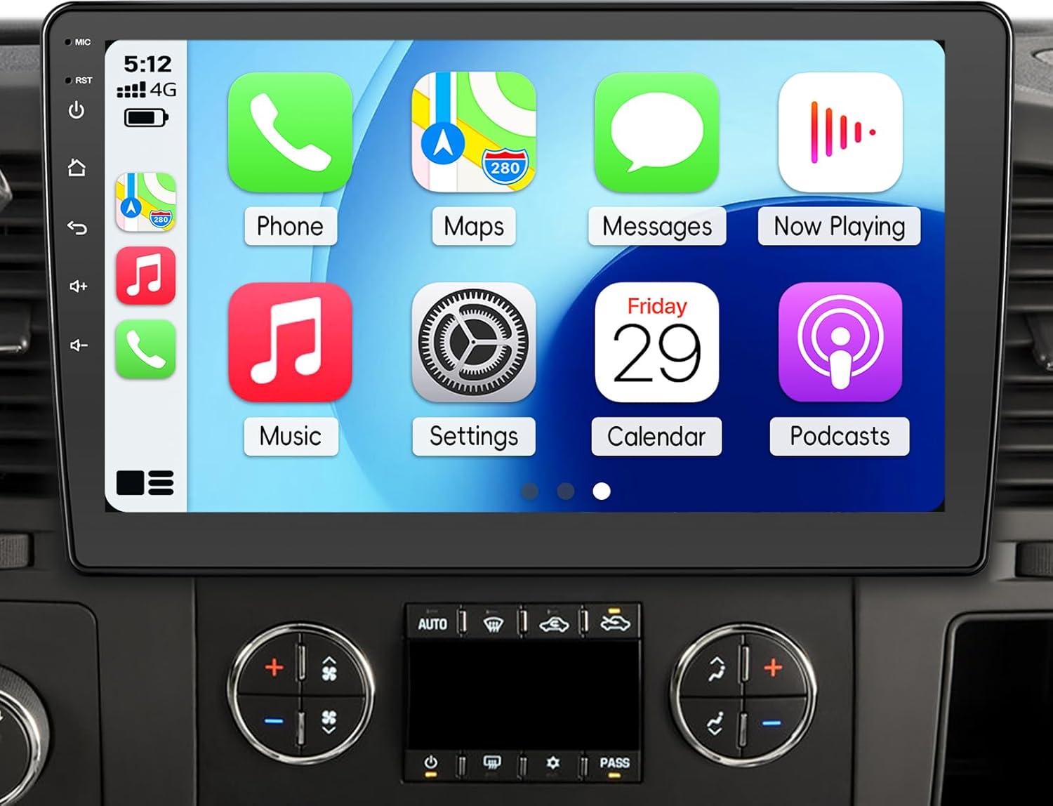 Car Radio Stereo for Chevy Silverado 2007-2013 GMC Sierra Yukon,2+64G Android 13 Touch Screen Radio with Wireless CarPlay Android Auto Bluetooth GPS Navigation Backup Camera