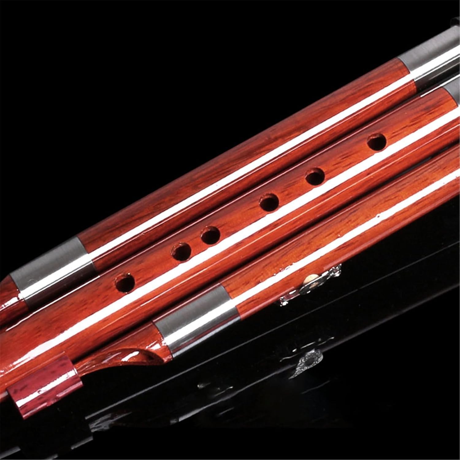 Hulusi flute, Rosewood Ebony Tone Tube Hulusi Instrument C Key B Flat Tone Adult Professional Performance Type(Bb)