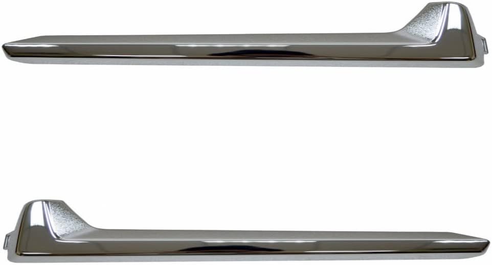 For Subaru Forester 2017 2018 Bumper Cover Molding Driver and Passenger Side | Pair | Front | Chrome | Replacement For 57708SG010, 57708SG000 | SU1046101, SU1047101