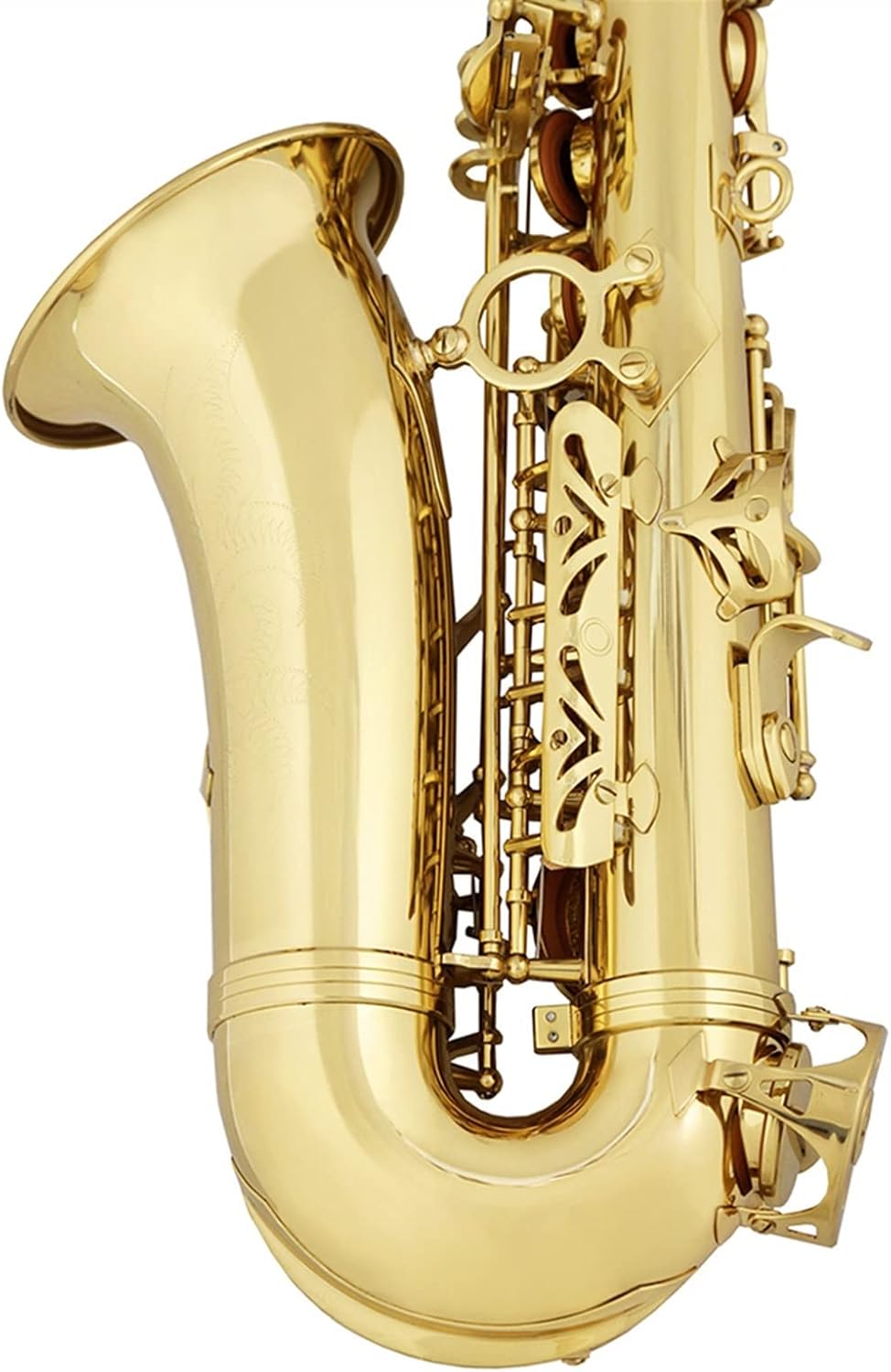 EB Alto Saxophone Brass Gold-Plated E Flat Sax Musical Woodwind Instrument with Case (Color : 1)