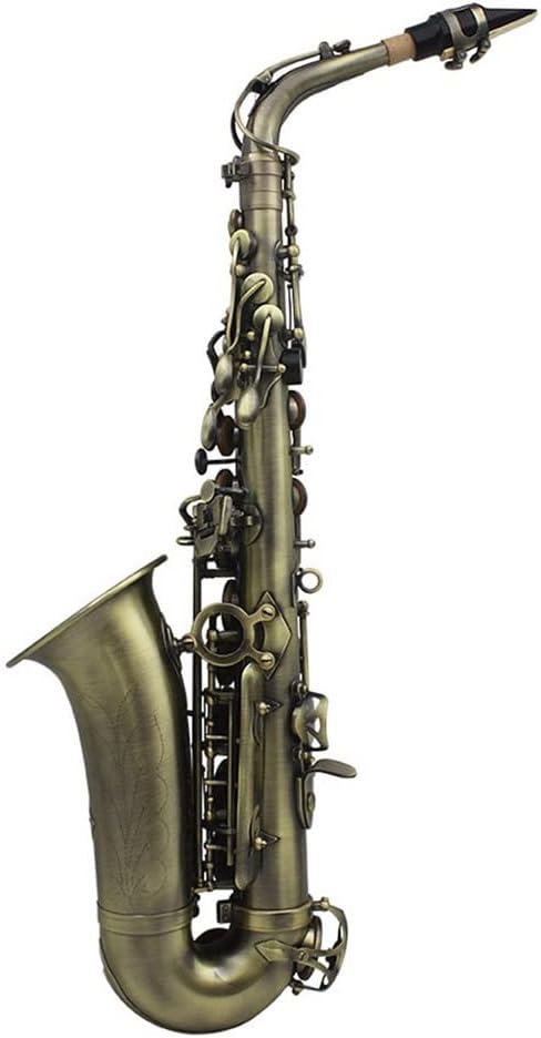 EB Alto Saxophone Woodwind Instrument Black Nickel with Case (Color : 3)