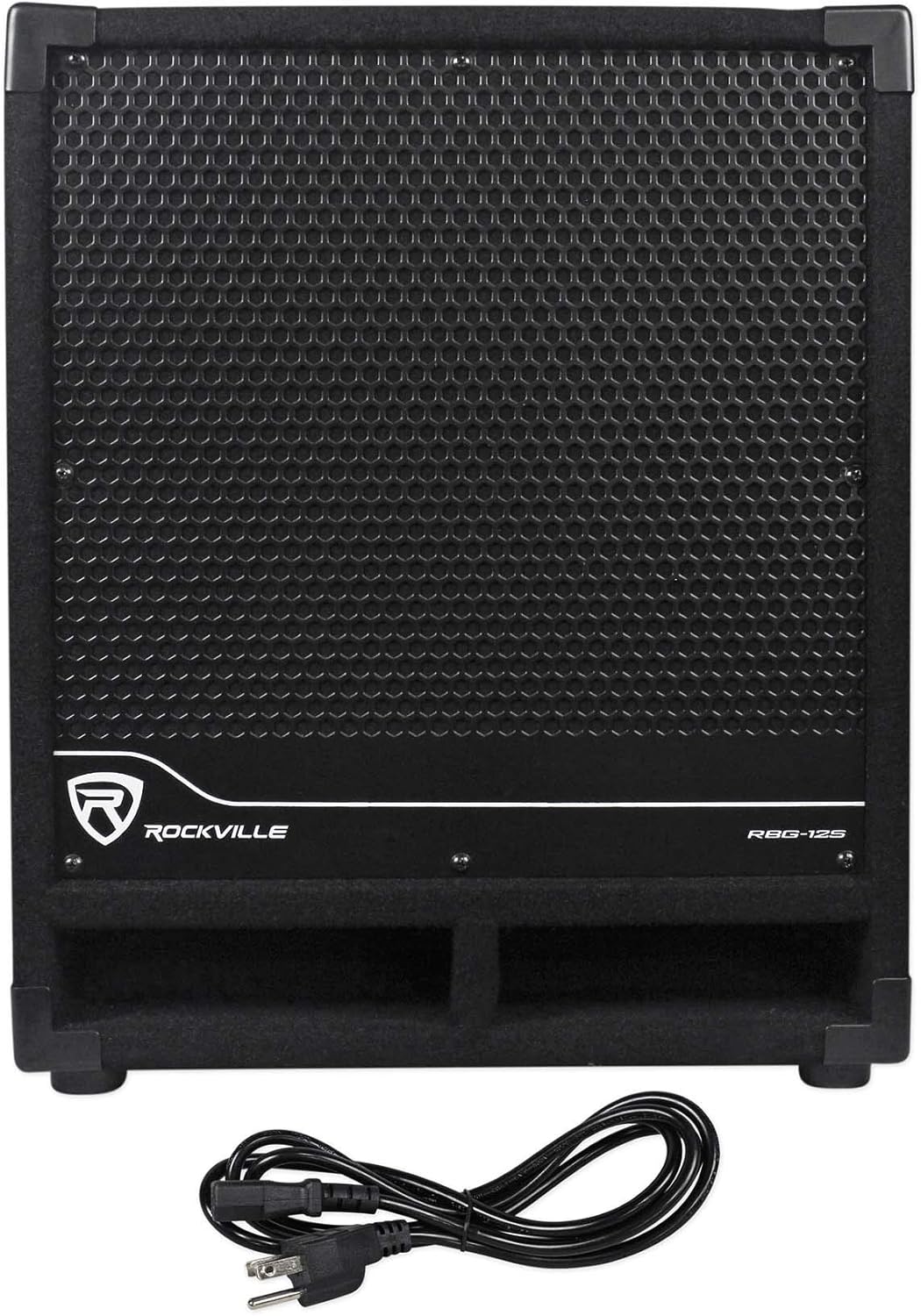 Rockville Bundle: (2) Rockville SPGN124 Speaker Cabinet Bundle with RBG12S Powered Subwoofer, (2) Tripod Speaker Stands, RPA70WBT V2 USB Karaoke Amp, (2) Banana Speaker Cable+RCA Cable (9 Items)