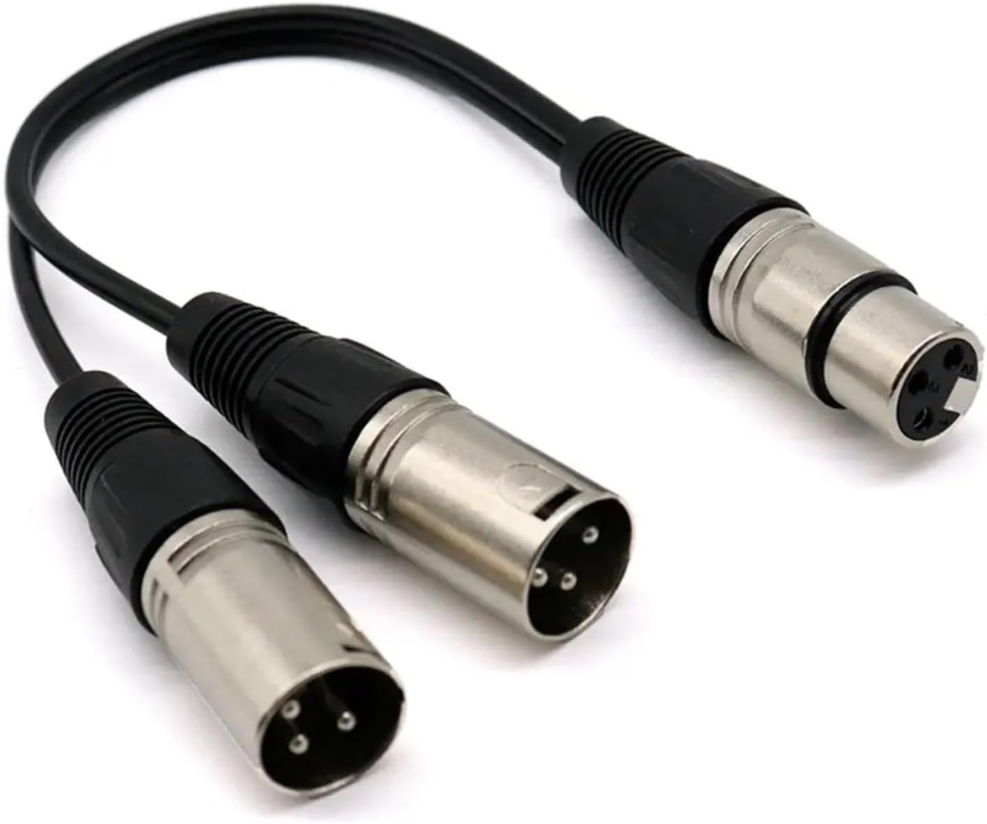 XLR Splitter Cable 3Pin Male to Dual Female Audio Adapter Patch Cord for Microphone Mixer DJ Studio 1m 2m 3m 5m 10m 15m(1 Female to 2 Male,15m)