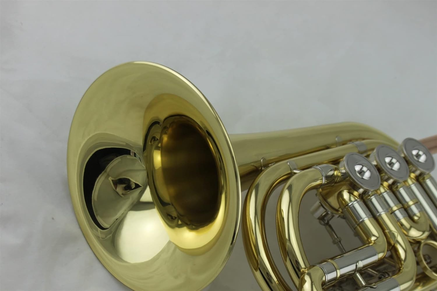 Trumpets Beginner Gold Lacquer Rotary Valve Type Bb Cornet Bore Size 11.66mm Trumpet Set