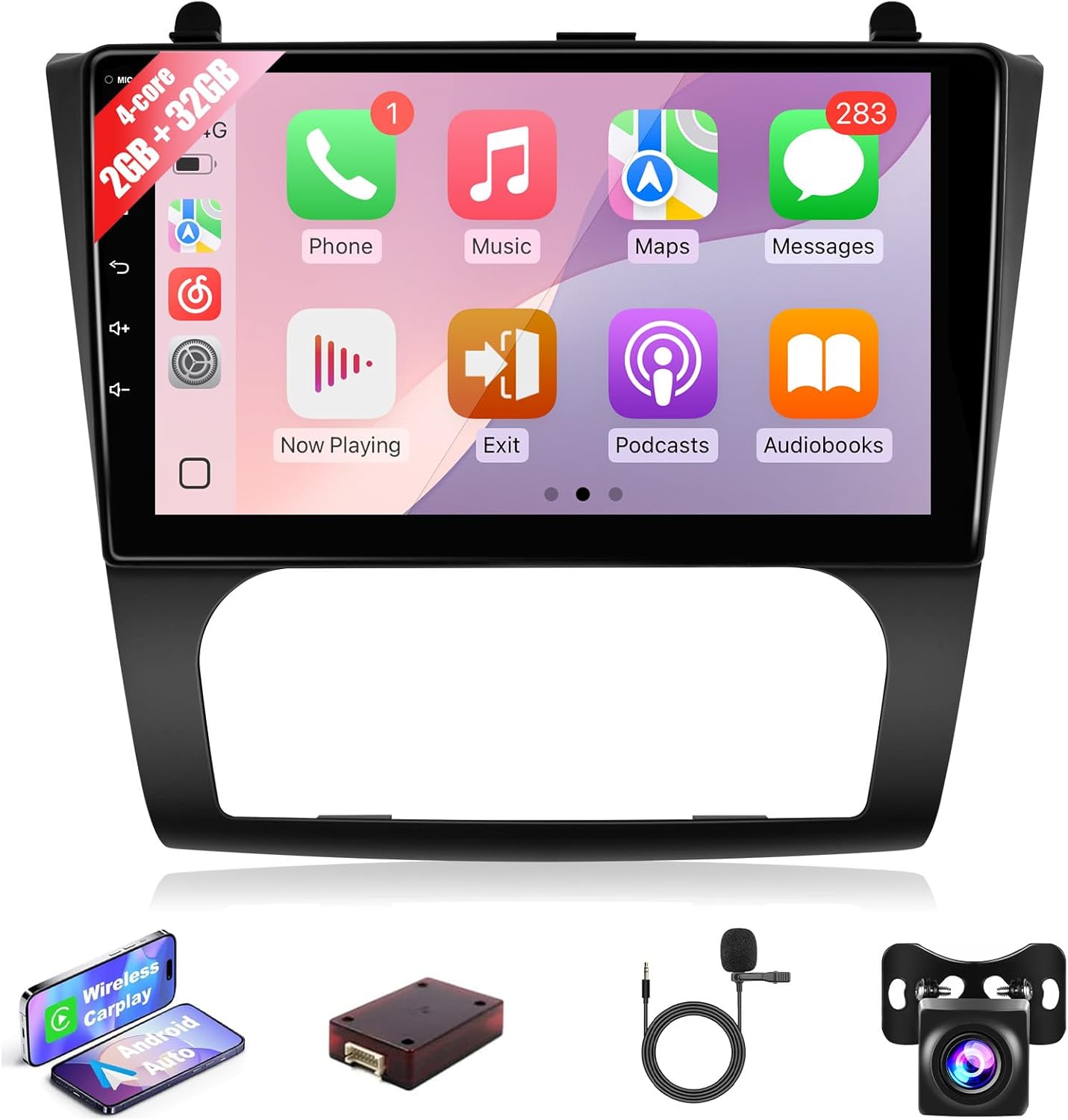 Leadfan Car Play Radio for Nissan Altima 2008 2009 2010 2011 2012 Car Stereo Wireless Carplay & Android Auto, 9