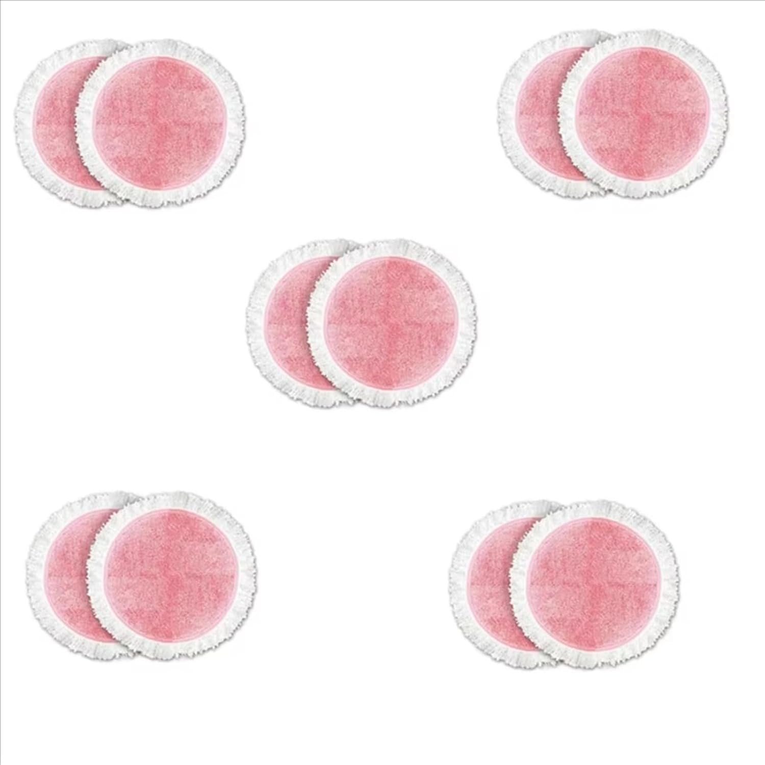 10Pcs Replacement Steam Mop Cloths Electric Mop Cleaning Pads Floor Mop Replacement Parts for Bobot 8 9 Series(Pink)
