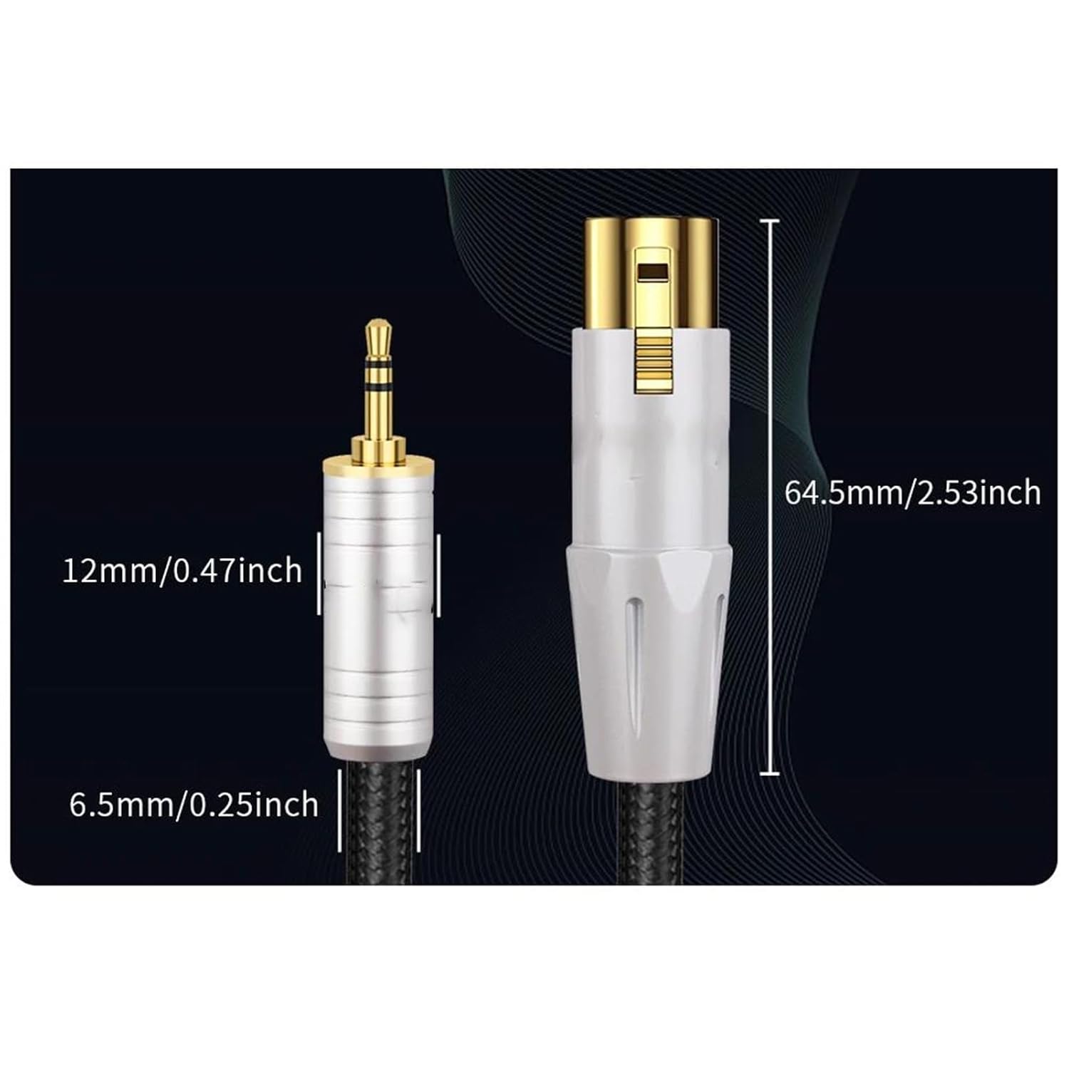 Pro Audio Cable 3.5mm to XLR 3-Pin Female Microphone Cable XLR to AUX Adapter 3.5 for Speaker Guitar Mixer Amplifier Computers(10m)