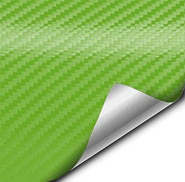VViViD® XPO Lime Green Carbon Fiber Car Wrap Vinyl Roll with Air Release Technology (10ft x 5ft)