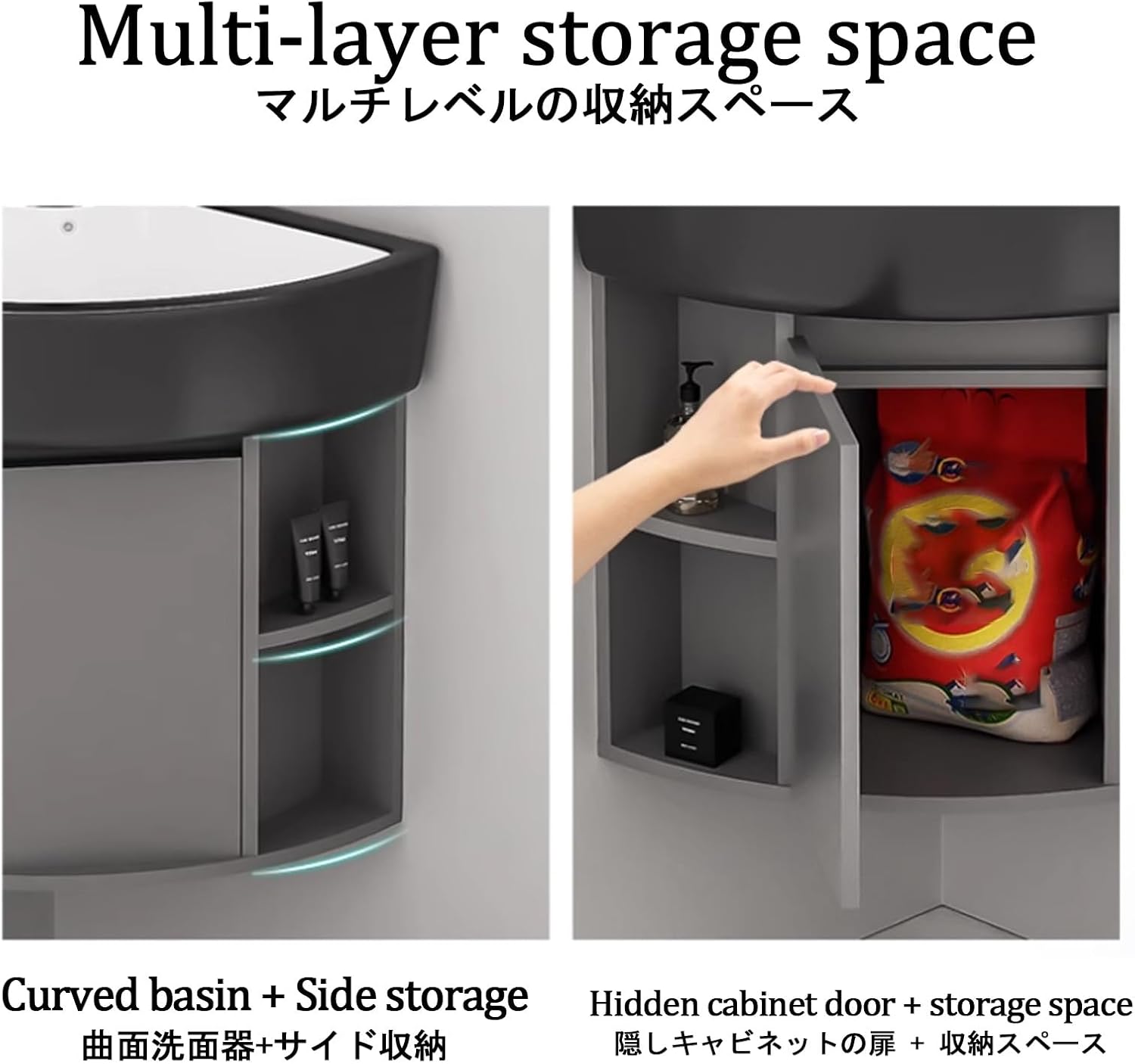 Wall Mount Bathroom Vessel Sink Small Wall Mount Sink Floating Bathroom Sink Corner Wall Mount Multifunctional Practical Ceramic Sink for Bathroom,Laundry Room,Living Room