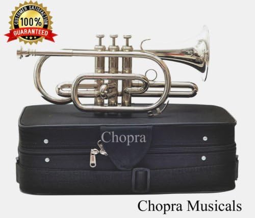 Cornet B Flat Nickel Plated With M/P & Bag Free
