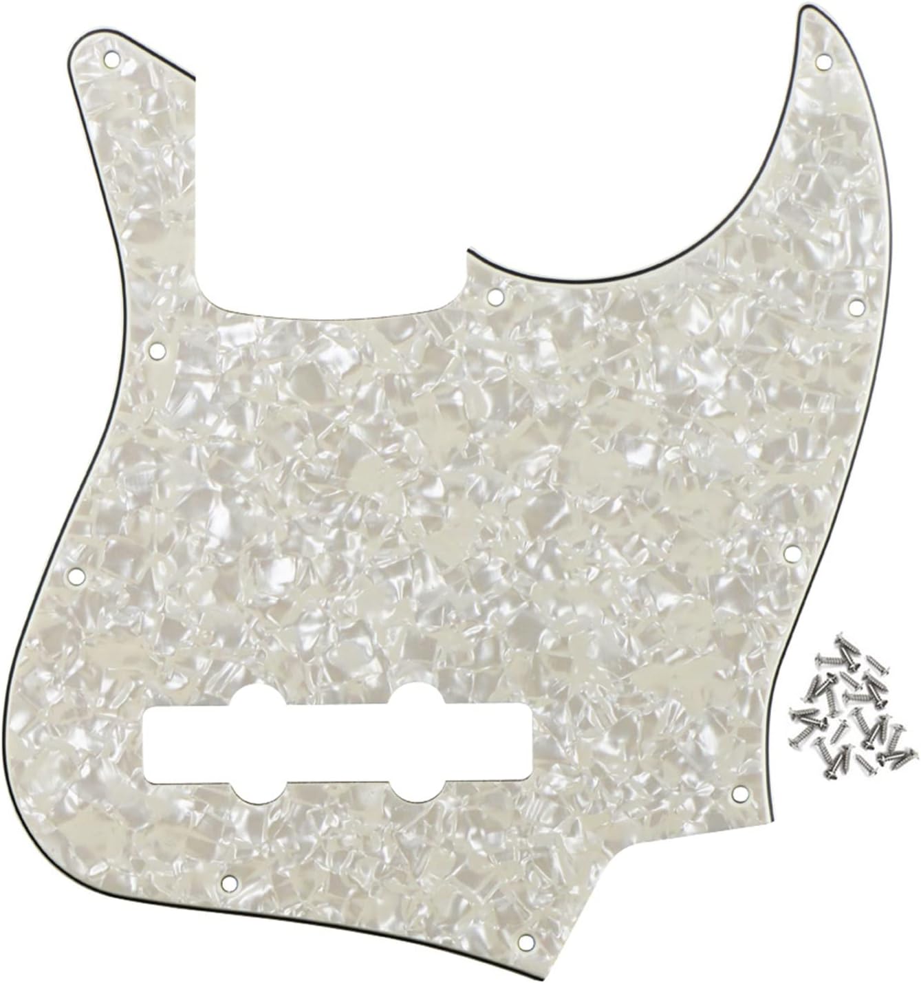 TSTS 6pcs/Pack 6 Colors 4-String Pickguard Plate and Pcikguard Screws for for JB Electric Guitar Bass Electric Guitar Scratch Plate