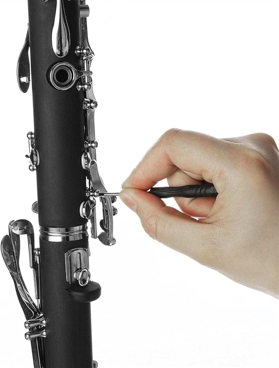 KESHUO Bb B Flat Clarinet Clarionet Bakelite with Case Reeds Rubber Pads Gloves Strap Cleaning Cloth Woodwind Instruments Student Standard Clarinet Set