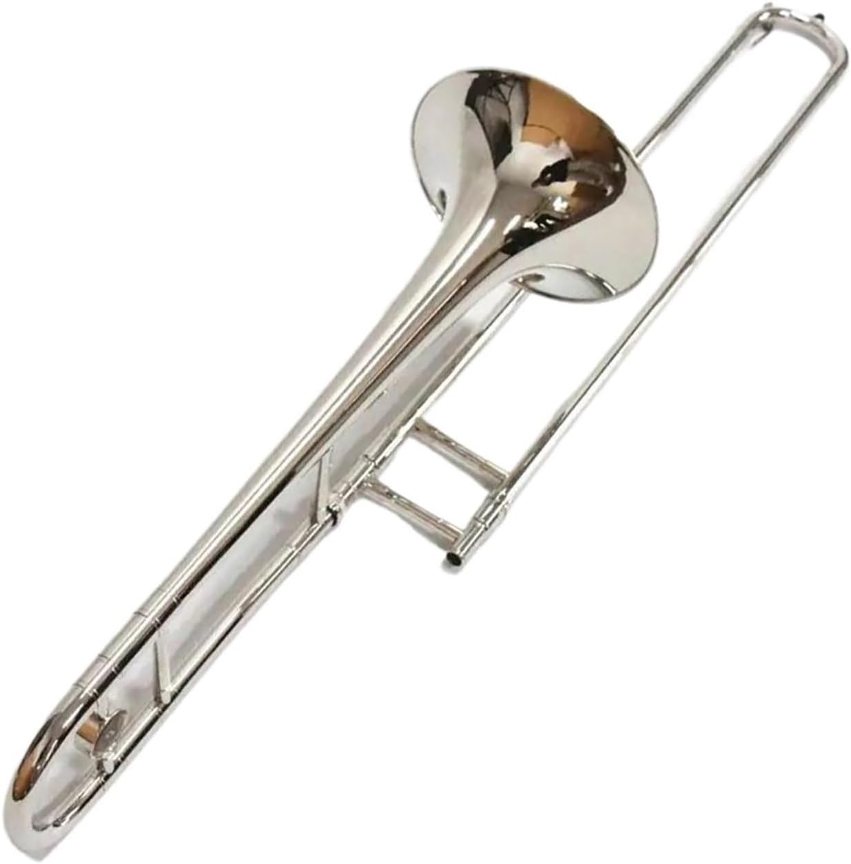 Professionals euphonium Professional Handmade Bb Key Slide Yellow Brass Nickel Plated Tenor Trombone