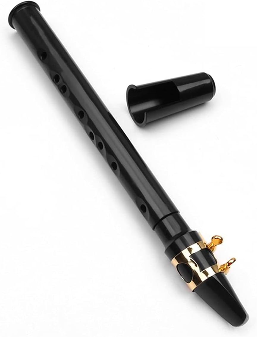 Mini Pocket Saxophone Sax ABS Material with Mouthpieces 10pcs Reeds Carrying Bag Woodwind Instrument Student Saxophone (Color : Black 01)