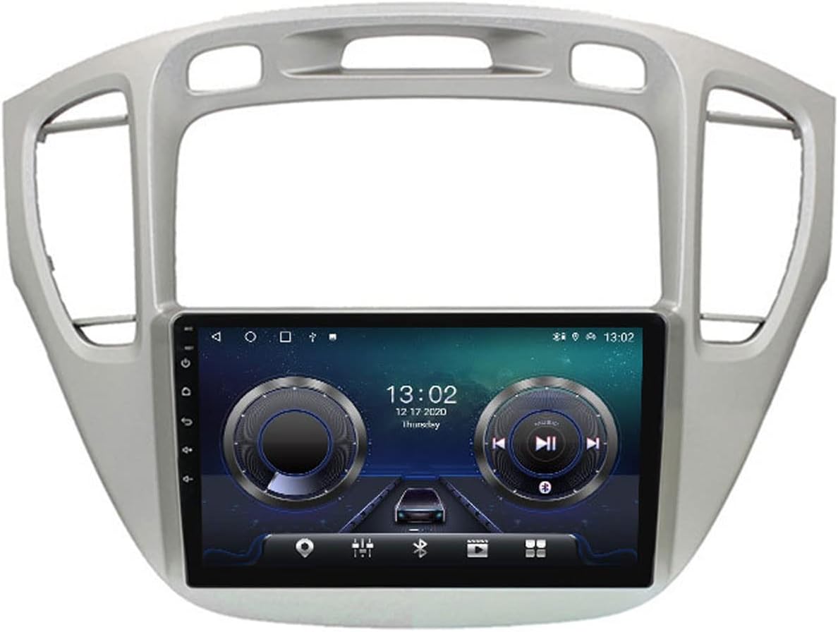 Double Din Car Stereo 9 Inch Touchscreen Car Radio for Toyota Highlander 2000-2007 with Carplay Android Auto/Backup Camera/Bluetooth/FM/Mirror Link/Steering Wheel Control