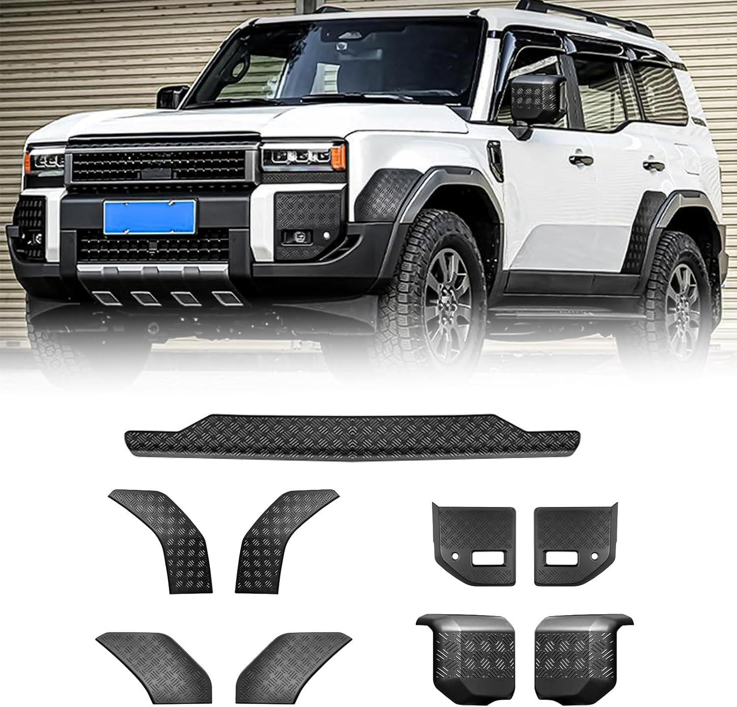 Body Anti-Scratch Cover Compatible with Toyota Land Cruiser LC250 2024 2025, Black Car Scratch-Resistant Protector Cover Trim Kit (Kit)
