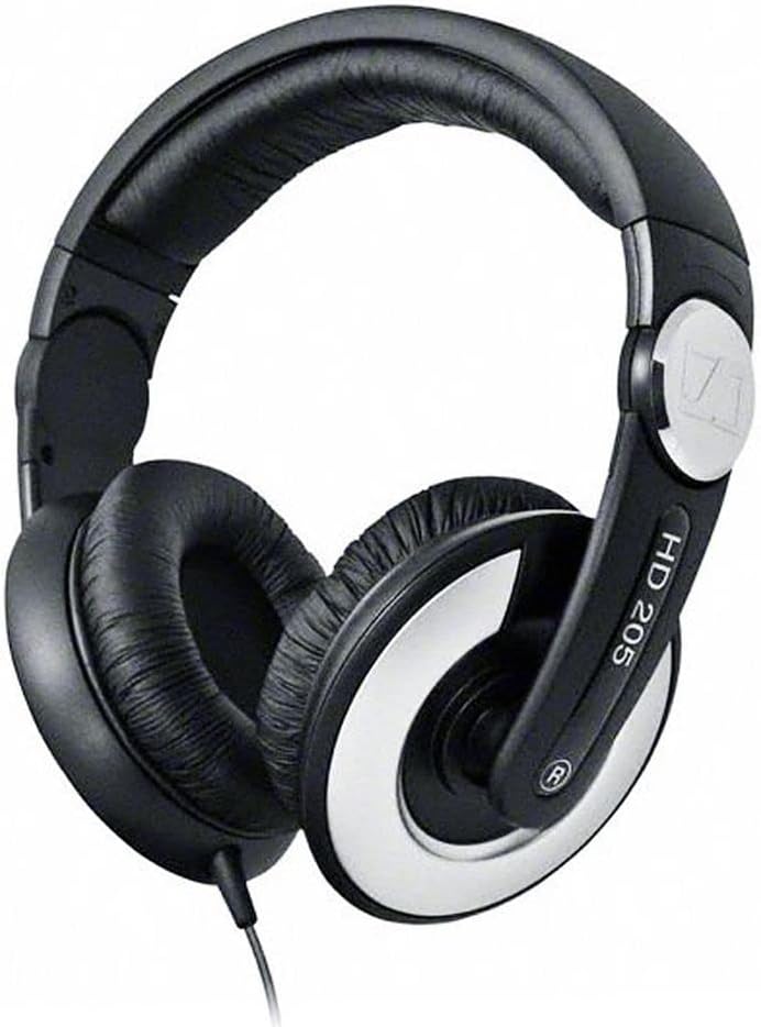 Sennheiser HD 205-II Studio Grade DJ Headphones (Black/Grey)