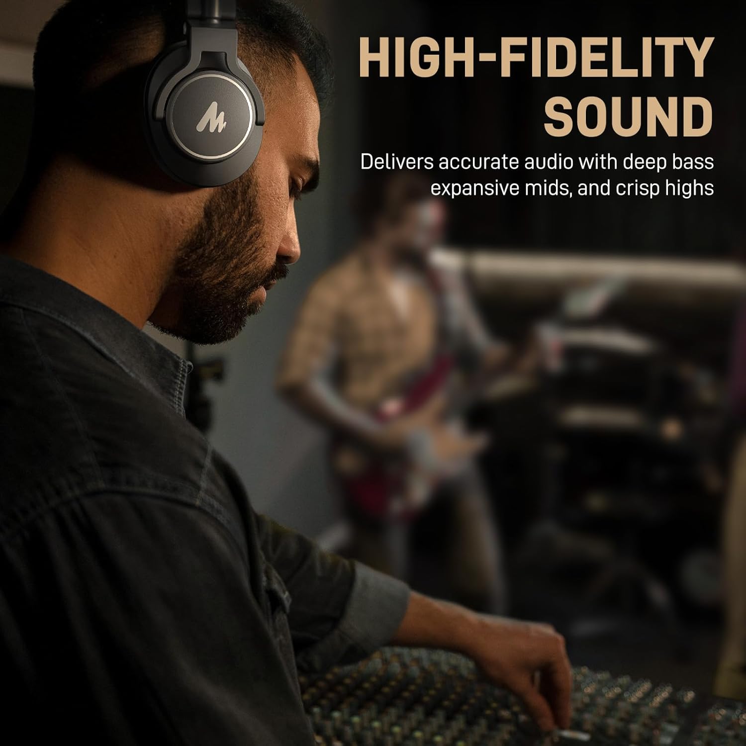 MAONO Microphone with Studio Headphone Set 192kHz/24bit Vocal Condenser Cardioid Podcast Mic Compatible with Mac and Windows, YouTube, Gaming, Live Streaming, Voice-Over